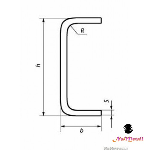 Гнутый швеллер чертеж